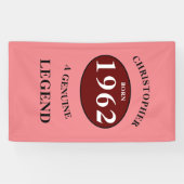 パーソナライズされた誕生日名の追加年生まれパーティー 横断幕 (横)