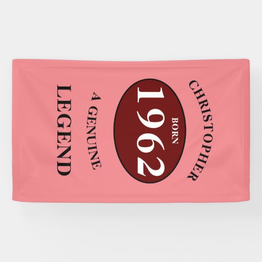 パーソナライズされた誕生日名の追加年生まれパーティー 横断幕 (横)