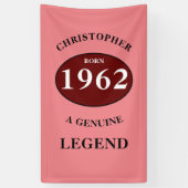 パーソナライズされた誕生日名の追加年生まれパーティー 横断幕 (縦)