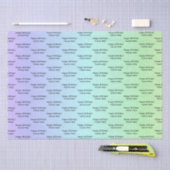 パーソナライズされた誕生日名エレガント虹色 薄葉紙 (クラフト)