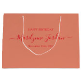 パーソナライズされた誕生日大抱き枕 ラージペーパーバッグ (正面)