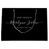 パーソナライズされた誕生日大抱き枕 ラージペーパーバッグ (正面)