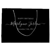 パーソナライズされた誕生日大抱き枕 ラージペーパーバッグ (裏面)