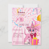 パーソナライズされた誕生日子犬の漫画の招待 招待状 (正面)