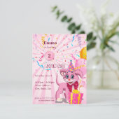 パーソナライズされた誕生日子犬の漫画の招待 招待状 (スタンド正面)