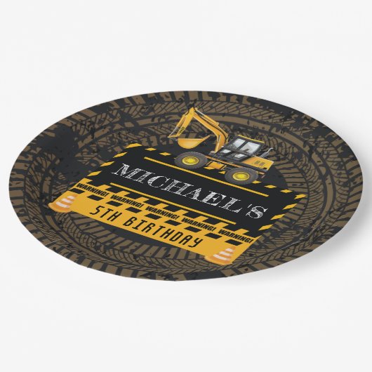 パーソナライズされた誕生日建築 ペーパープレート (アングル)