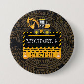 パーソナライズされた誕生日建築 缶バッジ (正面)