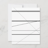 パーソナライズされた誕生日招待状白黒 招待状 (裏面)