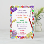 パーソナライズされた誕生日招待状 |キャンディお洒落 招待状 (スタンド正面)