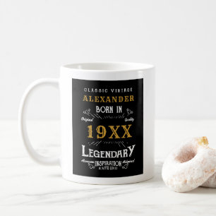 パーソナライズされた誕生日最高のパパエバーレジェンダリー金ゴールド コーヒーマグカップ