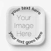 パーソナライズされた誕生日独自のパーティーを作成 ペーパープレート (正面)