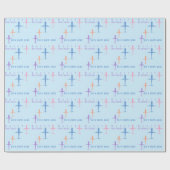 パーソナライズされた誕生日空カラフル空スカイブルー ラッピングペーパー (フラット)