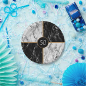 パーソナライズされた誕生日紙プレート大理石 ペーパープレート (パーティー)