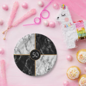 パーソナライズされた誕生日紙プレート大理石 ペーパープレート (パーティー)