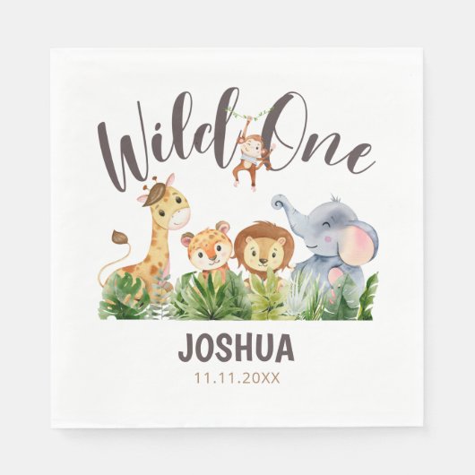 パーソナライズされた誕生日紙 スタンダードランチョンナプキン (正面)