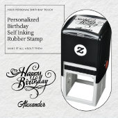 パーソナライズされた誕生日自墨用ゴムスタンプ セルフインキングスタンプ