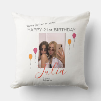 パーソナライズされた誕生日装飾用クッションfor your Bestie クッション