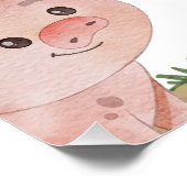 パーソナライズされた誕生日農場動物標識 ポスター (コーナー)