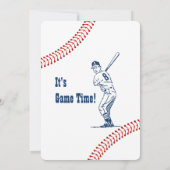 パーソナライズされた誕生日野球テーマ招待状 招待状 (裏面)