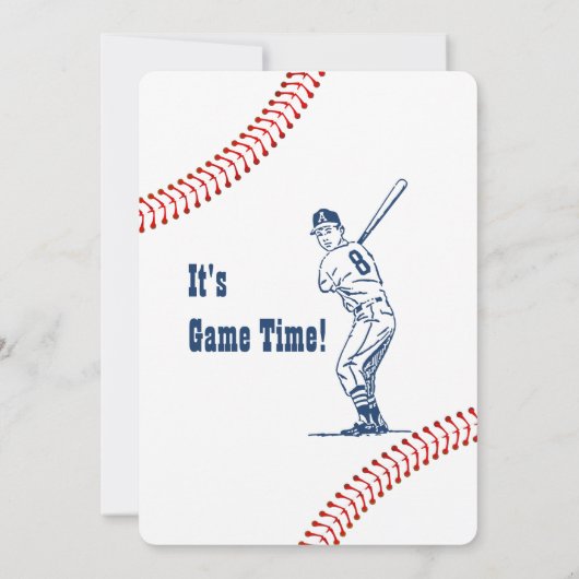 パーソナライズされた誕生日野球テーマ招待状 招待状 (裏面)