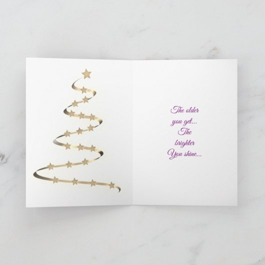 パーソナライズされた誕生日高級モダンデザイン カード (内部)