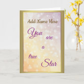 パーソナライズされた誕生日高級モダンデザイン カード (黄色い花)