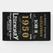 パーソナライズされた誕生日1950伝説的動揺して 横断幕 (横)