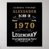 パーソナライズされた誕生日1970伝説的な名前を追加 ポスター (正面)