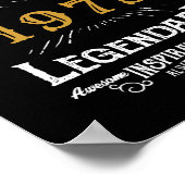 パーソナライズされた誕生日1973伝説の名前を追加 ポスター (角)