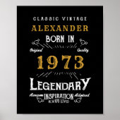 パーソナライズされた誕生日1973伝説の名前を追加 ポスター (正面)
