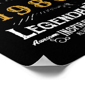 パーソナライズされた誕生日1980伝説の名前を追加 ポスター (角)