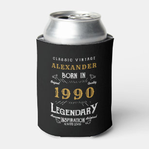 パーソナライズされた誕生日1990伝説の名前を追加 缶クーラー