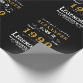 パーソナライズされた誕生日1990伝説的な名前を追加 ラッピングペーパー (角)