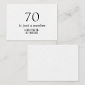 パーソナライズされた誕生日70は数字だ ノートカード (正面/裏面)