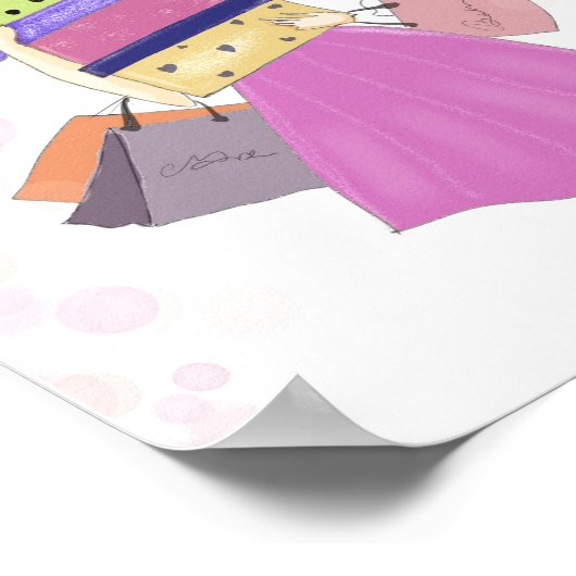 パーソナライズされた誕生日、イラストレーション ポスター (角)