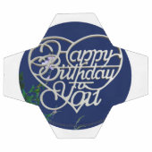 パーソナライズされた誕生日 サッカーボール (フラット)