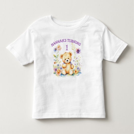 パーソナライズされた誕生日 トドラーTシャツ (正面)
