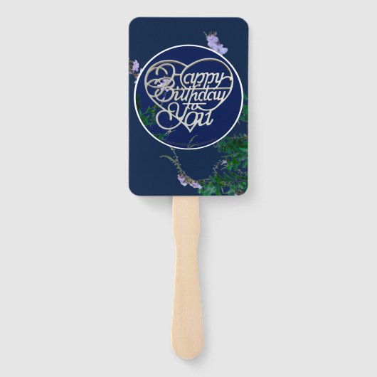 パーソナライズされた誕生日 ハンドファン (裏面)