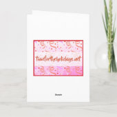 パーソナライズされた誕生日 | ピンクと黒の大理石 カード (裏面)