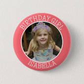 パーソナライズされた誕生日 |名前と写真 缶バッジ (正面)