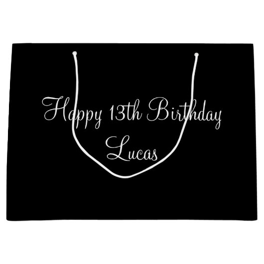 パーソナライズされた誕生日，特殊誕生日，パーソナライズ ラージペーパーバッグ (正面)