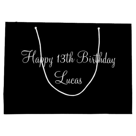パーソナライズされた誕生日，特殊誕生日，パーソナライズ ラージペーパーバッグ (裏面)