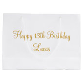 パーソナライズされた誕生日，特殊誕生日，パーソナライズ ラージペーパーバッグ (裏面)