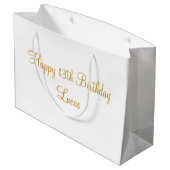 パーソナライズされた誕生日，特殊誕生日，パーソナライズ ラージペーパーバッグ (裏面アングル)