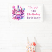 パーソナライズされた誕生日 | Anime Axolotl 横断幕 (インサイチュ)