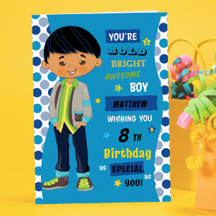 パーソナライズされた誕生日- Asian Boy カード