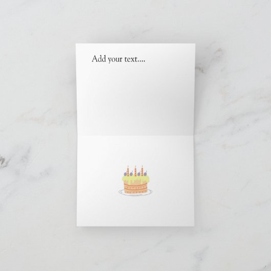 パーソナライズされた誕生日lかわいい赤い犬の水色 カード (内部)