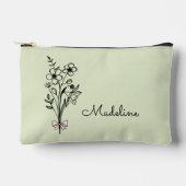 パーソナライズされた誕生月花灯聖人 アクセサリーポーチ (正面)