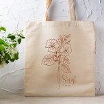 パーソナライズされた誕生月花2月錆 トートバッグ<br><div class="desc">テラモダンコッタ色の美しい植物性の花束は、2月の誕生月を表す。あなたの人にどのようお気に入りのに示す理想的なギフト気に。誕生日、友達、母の日最高の、お母さんの日、花嫁のメイドの贈り物、メイド・オブ・オーナー（花嫁付き添い人）、新しい母さんなどのすべての行事に最適！名前パーソナライズされたの選択で簡単。</div>