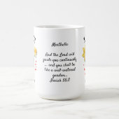 パーソナライズされた誕生月花MARCHダッフォディル コーヒーマグカップ (中央)